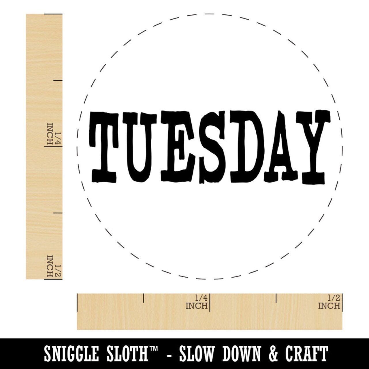 Tuesday Text Self-Inking Rubber Stamp for Stamping Crafting Planners